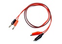 [00014540] Par de cables banana - cocodrilo 1m