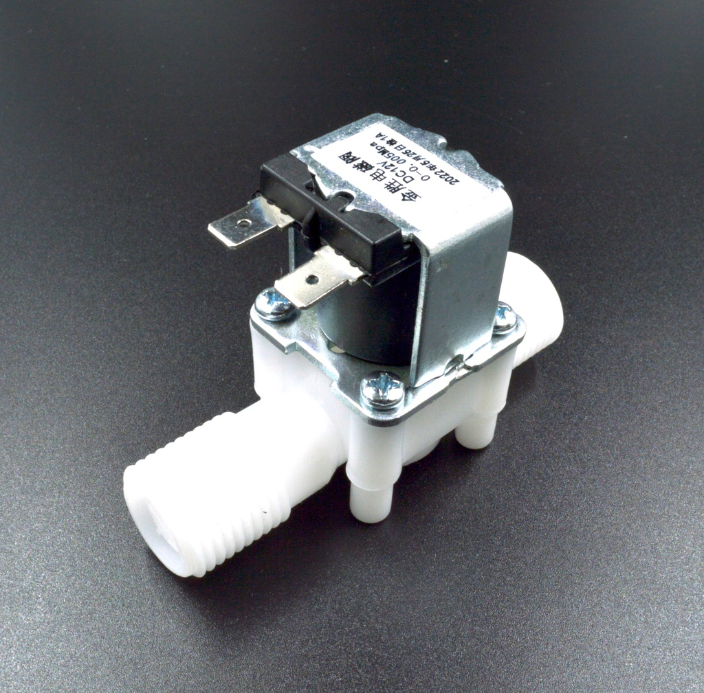 Electroválvula 12V NC con rosca macho 1/2"